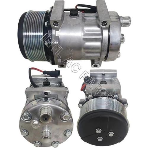 87709773 AIR COMPRESSOR SD7H15 8PK-119mm fits for Case IH Tractor Puma Steyr New Holland T7000 87300121 6020 / 6132 8217