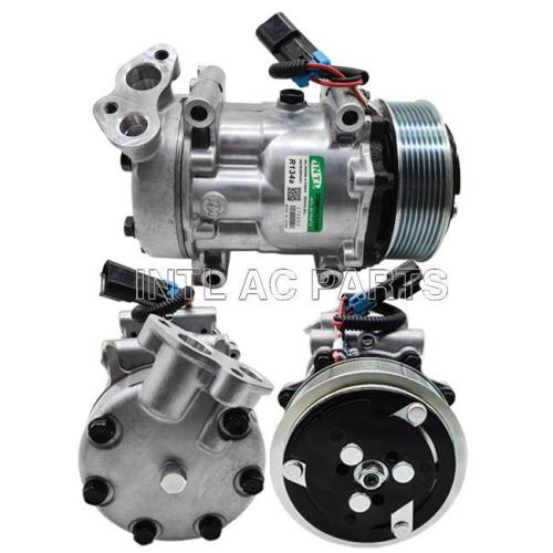 New CO 4347C Auto A/C Compressor Fits International Navistar Sanden 4347 3808548-C2 3808548-C3 3611894C91 3808548C2 BLOCK MAXFOOC 12V