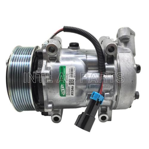 New CO 4347C Auto A/C Compressor Fits International Navistar Sanden 4347 3808548-C2 3808548-C3 3611894C91 3808548C2 BLOCK MAXFOOC 12V