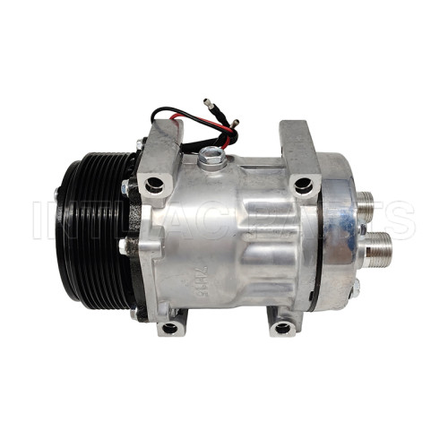 Compressor Modelo 7H15 Caminhao Iveco Vertis 12 Volts 8pk 123mm CC1248SS 8124 TSP0155891 RC.600.506 AIR CONDITIONING COMPRESSOR