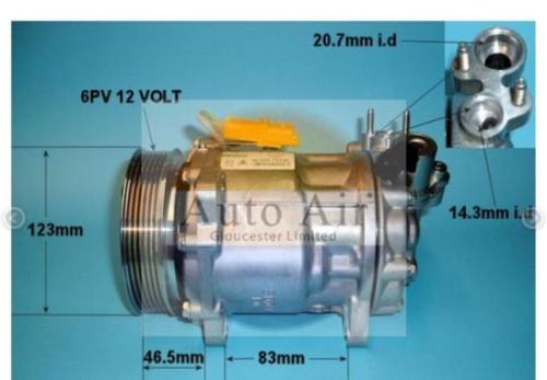 SD7C16 A/C Compressor For Sanden 1305F CITROEN C5 II PEUGEOT 406 9656572280 700510446 81.10.59.003 SD7C1 6-1305F