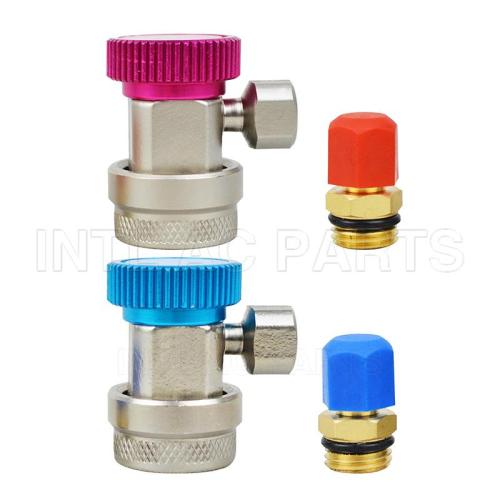 Hvac tool 90° Quick Coupler Connector 1/4SAE Refrigent R134a high and low side couplers