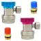 Hvac tool 90° Quick Coupler Connector 1/4SAE Refrigent R134a high and low side couplers
