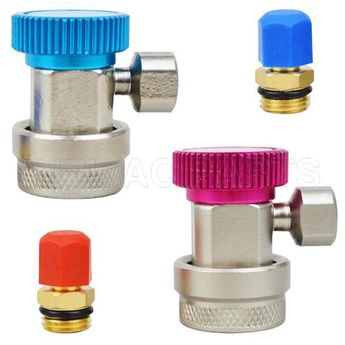 Hvac tool 90° Quick Coupler Connector 1/4SAE Refrigent R134a high and low side couplers