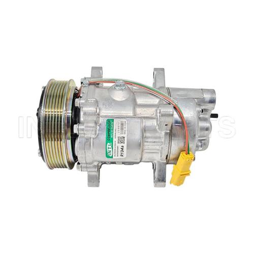 Sanden SD6V12 Car Air Conditioning Compressor AC For Peugeot 206 307 406 607 806 6453KW 6453LA 9639078280 9659230880 9682930280