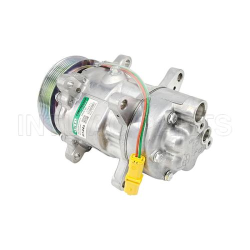 Sanden SD6V12 Car Air Conditioning Compressor AC For Peugeot 206 307 406 607 806 6453KW 6453LA 9639078280 9659230880 9682930280