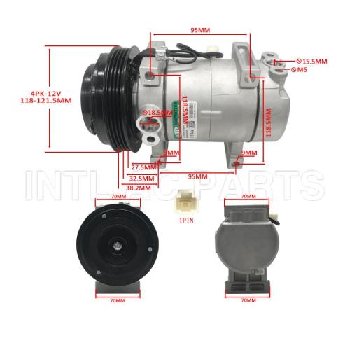 TV12C Air Conditioning Compressor For Mazda Miata / for MAZDA MX 5 CO 10524RW TEM254207 442500-2770