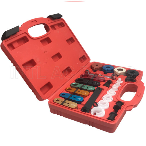 22Pcs Fuel Air Conditioning AC Transmission Line Disconnect Oil Cooler Tool Set Oil Cooler Line Quick Disconnect Tool Kit