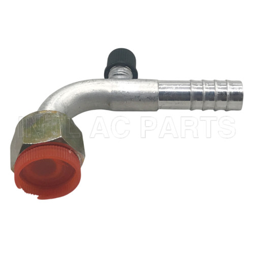 #10 90 degree female oring barb hose fitting /connector/coupling with Al joint R12 value