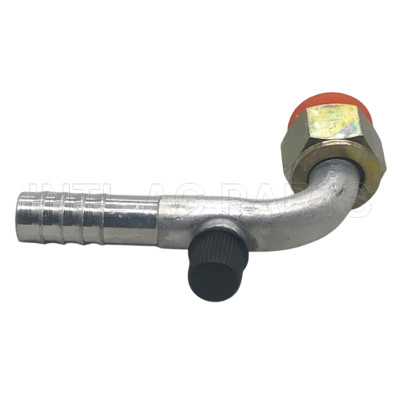 #10 90 degree female oring barb hose fitting /connector/coupling with Al joint R12 value