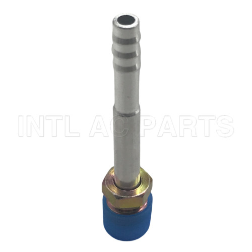 universal auto air conditioning hose barb fitting crimp on fitting hose connector male #6 straight