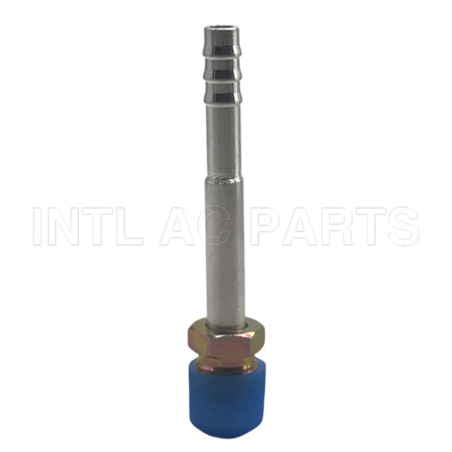 universal auto air conditioning hose barb fitting crimp on fitting hose connector male #6 straight