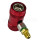 High Side R1234yf Coupler (12 mm-F x 17 mm) with extended disconnect protection sleeve