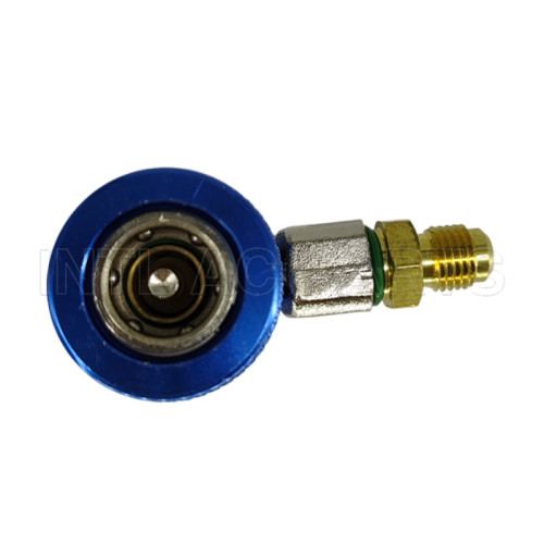 Low Side R1234yf Coupler (12 mm-F x 14 mm) with extended disconnect protection sleeve TO 7626C