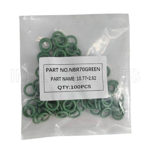 Green O-RING NBR 10.77*2.62mm Compressor Oring parts