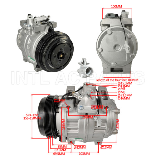 10P30C Bus  auto AC Compressor 8101D Compresseur compresor aire acondicionado bus