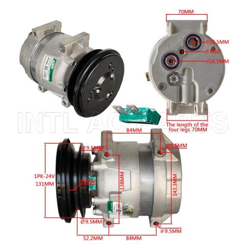 Delphi V5 air conditioner compressor HYUNDAI Excavator DAC 715618