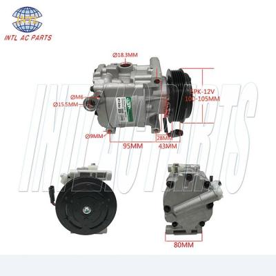 Compressor denso SCSB06 SCS06 for Fiat stilo Punto Idea 500 bravo Panda 1.2 1.4 2003- /Lancia Musa Ypsilon 46782669 51747318 5A7875000 447100-1870 5A787-5000