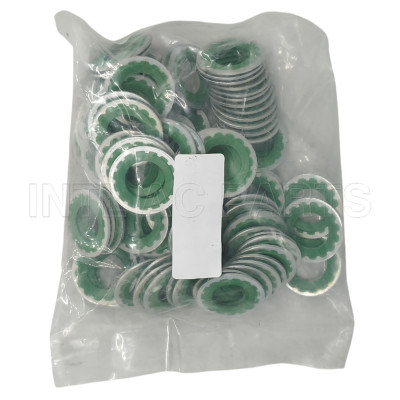 HNBR GREEN A/C Compressor Sealing Washer Kit 27.9*15.5*1.2mm