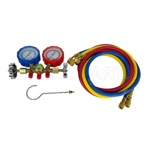 R12 R134A High quality copper body Manifold gauge (1.5M tube)