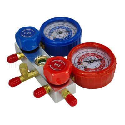 Air Conditioning Aluminium Manifold Gauge Set R134A R12 R22 R410A 1.5m