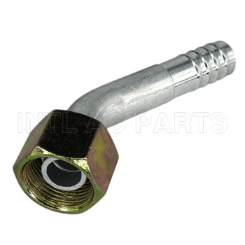 Universal New A/C Refrigerant Hose tube pipe barb Fitting #12 45 degree aluminum Female O-Ring FT 1314C 12112
