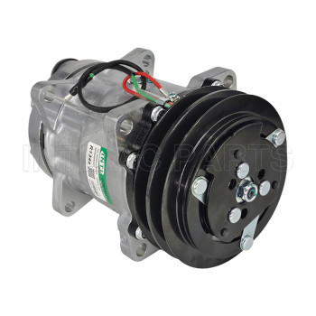 RC.600.057 A/C Compressor 7H15 8 Ears Suction and Rear Discharge Coupling - 24 Volts Pulley 2A 132mm R134a