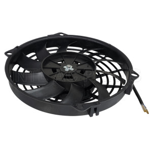 9 inch Electric Cooling Condenser Fan 24V 80W Round Frame With 10 Straight Blade Factory Price