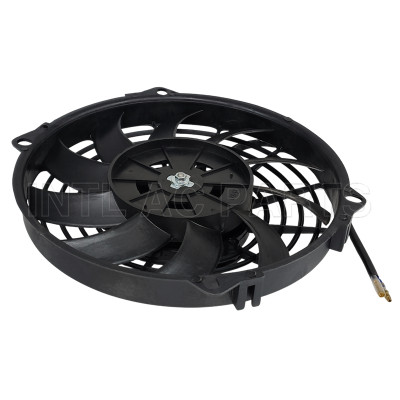 9 inch Electric Cooling Condenser Fan 24V 80W Round Frame With 10 Straight Blade Factory Price