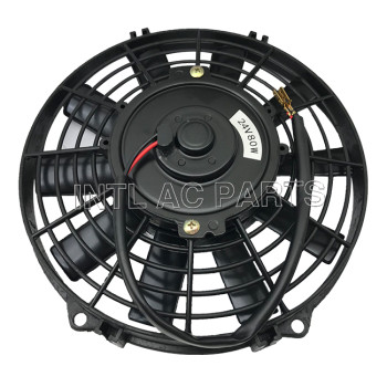 9 inch Electric Cooling Condenser Fan 24V 80W Round Frame With 10 Straight Blade Factory Price