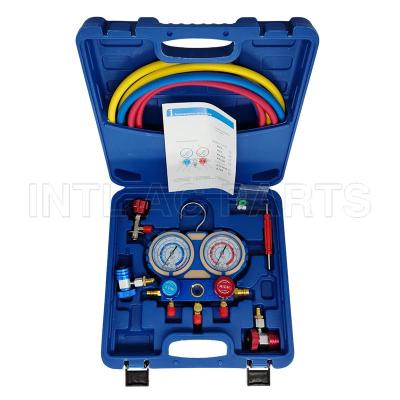 R12 R134A WITH 1.5M 3000PSI Original Air Conditioning Aluminium Manifold Gauge Set