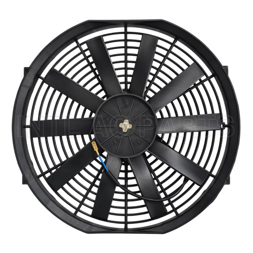 14 inch 12V 80W round frame with 10 straight blade Cooling Fan