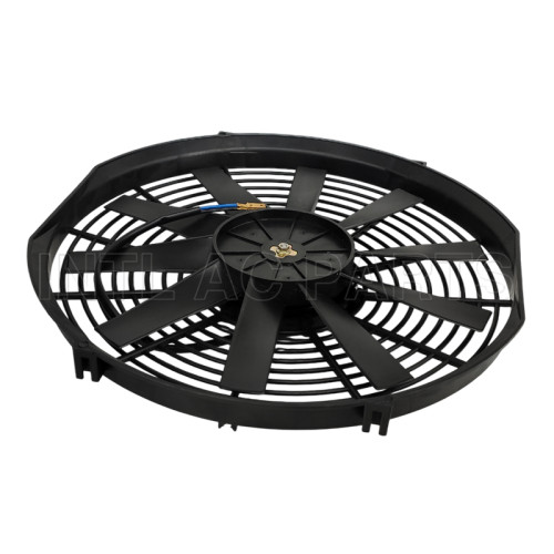 14 inch 12V 80W round frame with 10 straight blade Cooling Fan