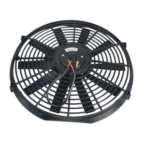 Auto AC Fan 14 inch 24V 120W round frame with 10 straight blade Cooling Fan