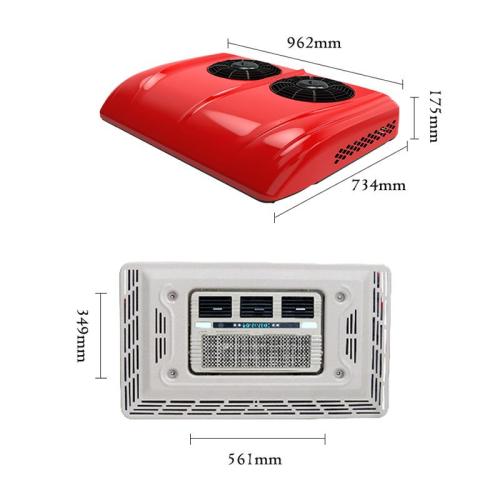Red 12V Overhead all-in-one parking air conditioner Brush double fan