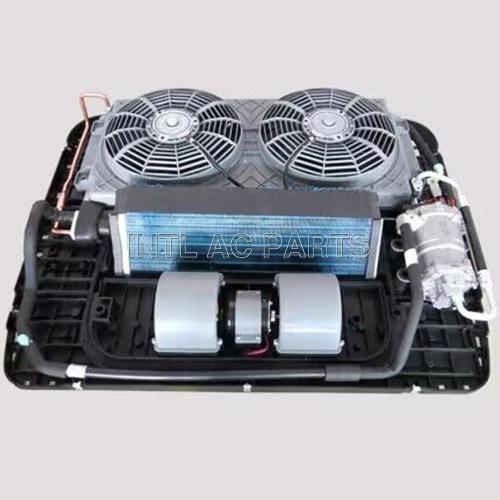 Red 12V Overhead all-in-one parking air conditioner Brush double fan