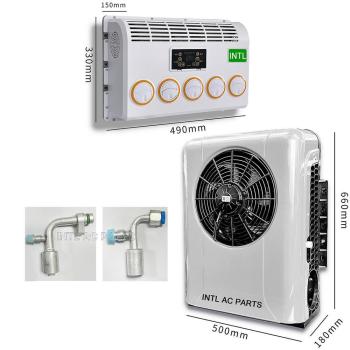 White 24V Electric air conditioner Backpack style split parking air conditioner assembly (scroll compressor)