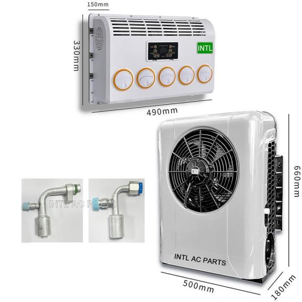 White 24V Electric air conditioner Backpack style split parking air conditioner assembly (scroll compressor)