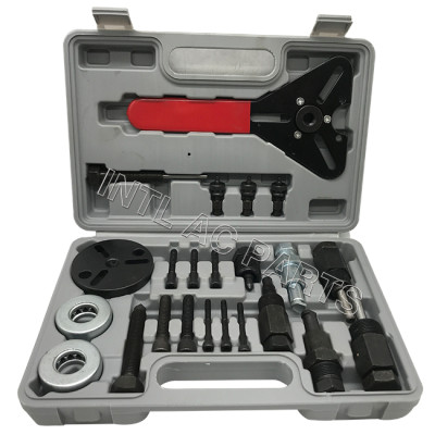 23pc AC COMPRESSOR CLUTCH HUB INSTALLER REMOVER/Removal KIT PULLER PLATES TOOLS