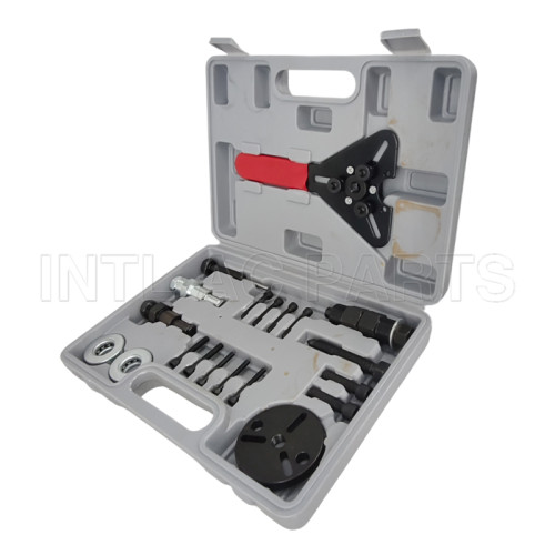 23pc AC COMPRESSOR CLUTCH HUB INSTALLER REMOVER/Removal KIT PULLER PLATES TOOLS