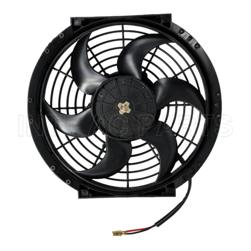10 inch 24V 120W A/C fan / cooling fan /condenser fan /radiator fan qure frame with 8  crooked blade