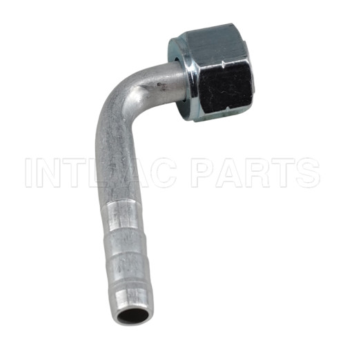 Universal Aluminum Hose Fitting Size #10 R134a 90° Angle