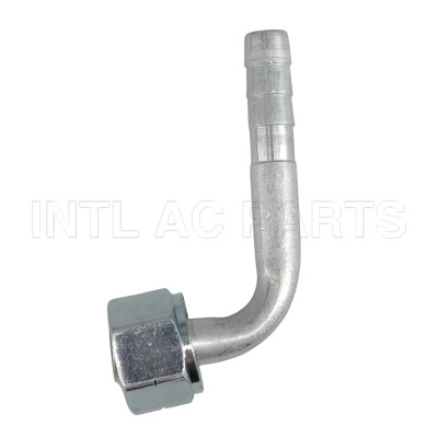 Universal Aluminum Hose Fitting Size #10 R134a 90° Angle
