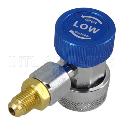 Hvac tool Quick Coupler Connector 1/4SAE Refrigent R134a blue low pressure good quality