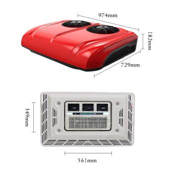 China Cheap price Parking Cooler AC 12V Car Compresor Kit Brush double fan White 12V