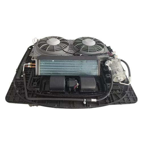 Parking Cooler Heavy Duty Air Conditioner Truck Ultra-thin brush double fan Red 12V