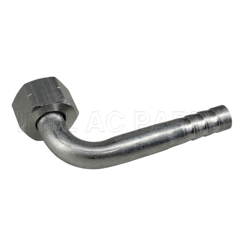 #8 R134a 90°Aluminum Female O-ring Fitting Barb