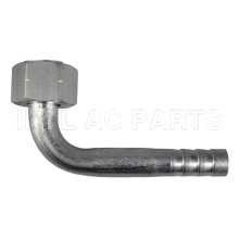 #8 R134a 90°Aluminum Female O-ring Fitting Barb