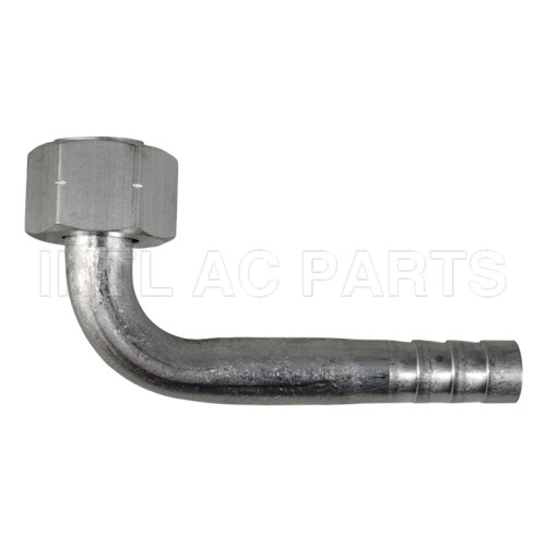 #8 R134a 90°Aluminum Female O-ring Fitting Barb