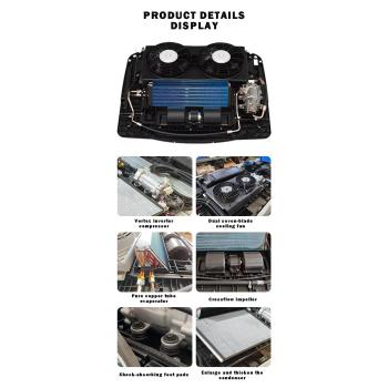 White 24V POE68 Parking Air Conditioner 2400W Refrigerating capacity Silent Operation